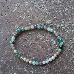 Indian Agate 6 1/2 Multicolor Beaded Bracelet